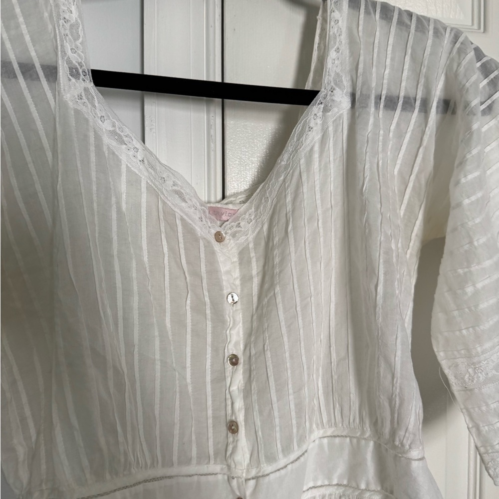Rebecca Taylor Cotton Button Up Blouse - Picture 4 of 6